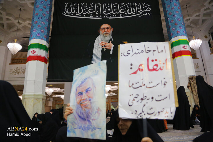 تقرير مصور/ الذكرى السنوية الثانية لاستشهاد السيد "حسن نصرالله" في حرم السيدة المعصومة (ع) بقم