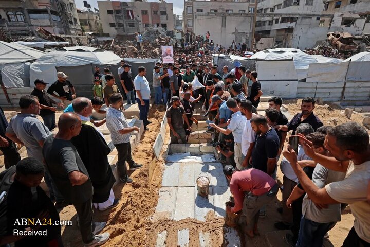 تقرير مصور/ تشييع 105 جثامين لفلسطينيين في مقبرة الشيخ "رضوان" في غزة