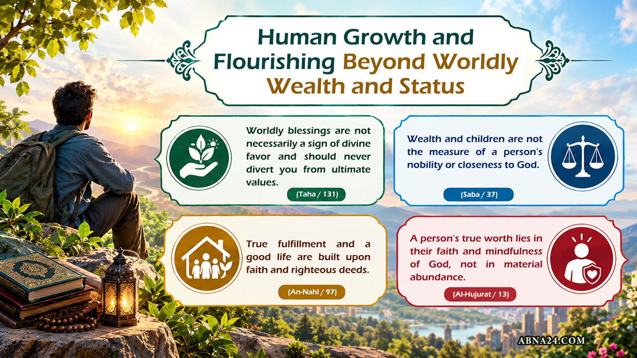 Infographic: Human growth and flourishing beyond worldly wealth and status