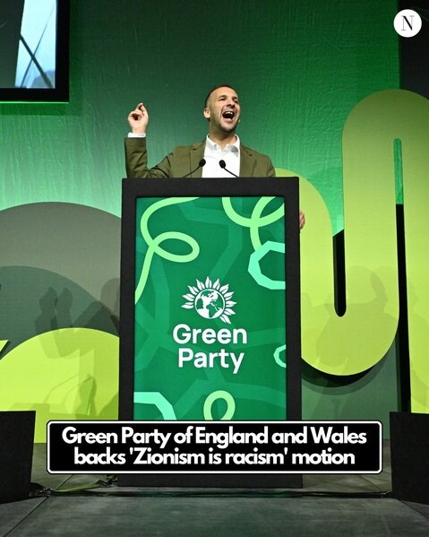 UK Green Party Adopts Motion Defining Zionism as Racism