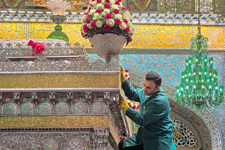 Photos: Cleaning ceremony of Imam Reza holy shrine