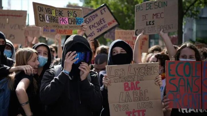 Apagón educativo en Francia entre protestas estudiantiles y represión