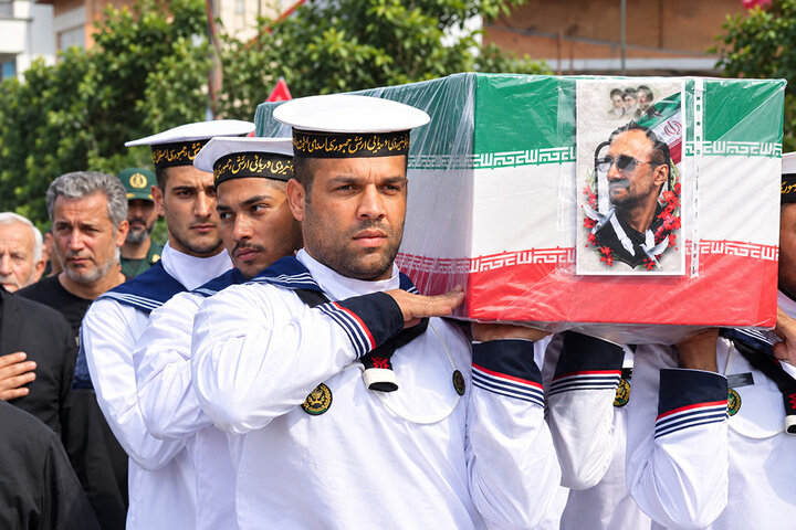 پیکر مطهر جانباز دفاع مقدس «شهریار حسن‌پور» در رشت تشییع و به خاک سپرده شد
