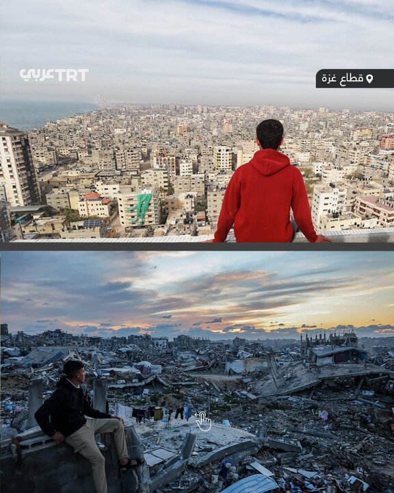 عکس خبری/ غزه قبل و بعد از جنگ