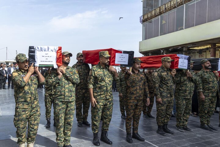تقرير مصور/  مراسم تشييع الوجبة السادسة لرفات شهداء سجن بادوش في النجف الأشرف
