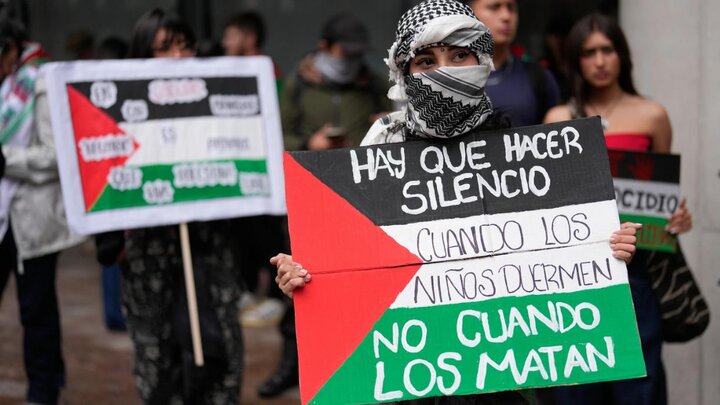 Informe fotográfico | Manifestantes en Colombia protestan contra los lazos con Israel