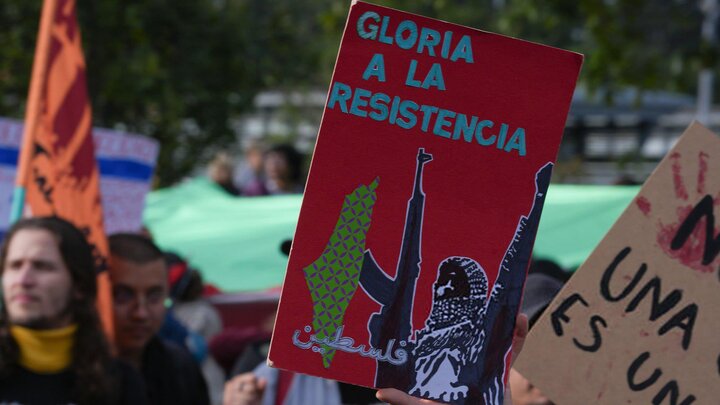 Informe fotográfico | Manifestantes en Colombia protestan contra los lazos con Israel