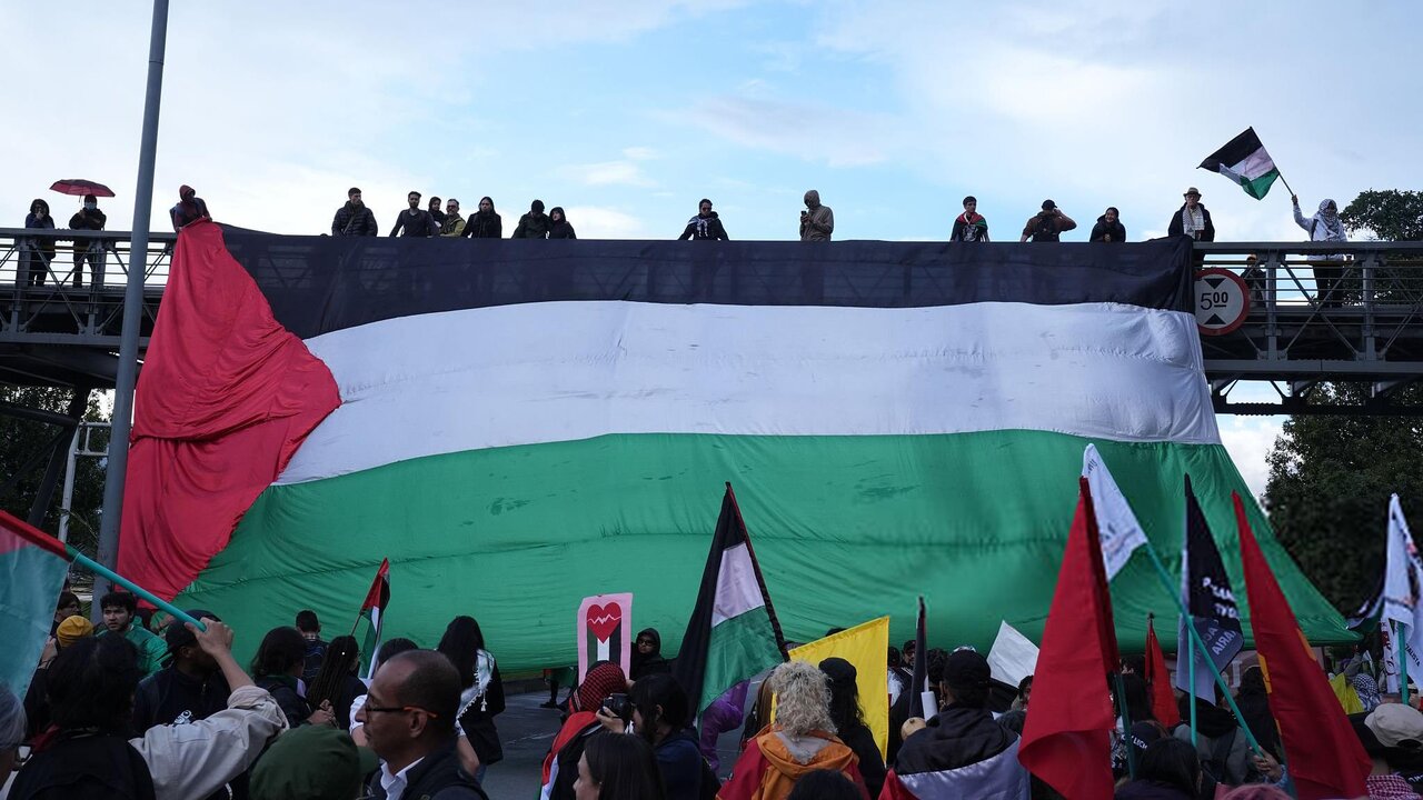 Informe fotográfico | Manifestantes en Colombia protestan contra los lazos con Israel