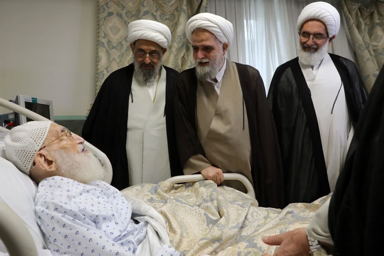 Supreme Leader’s Representatives Visit Ayatollah Nouri Hamedani in Hospital