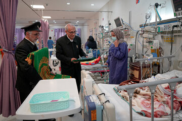 Photos: Presence of servants of Razavi Holy Shrine at Akbar Hospital in Mashhad