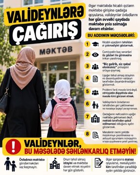 İnfoqrafika \ Hicaba Tətbiq Olunan Süni Qadağa ilə Bağlı Valideynlərə Çağırış