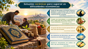 Infográfico — Orientações corânicas para enfrentar as dificuldades econômicas