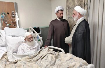عیادت رئیس قوه قضائیه از آیت‌الله نوری همدانی