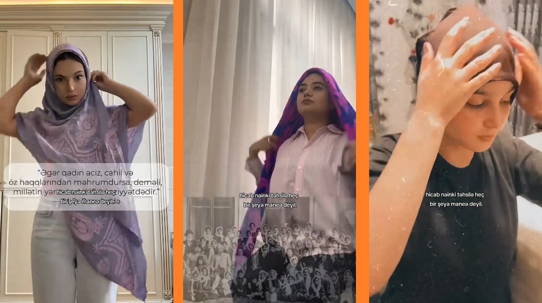 Видео \ Һиҹаб Азәрбајҹанда Тренд Олду \ Һиҹаблы Ханымлара дәстәк олараг башыачыг ханлмлар да Һиҹаба кечди