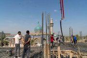 تقرير مصور/ استمرار أعمال تطوير البنية التحتية في مرقد السيدة شريفة بمدينة الحلة لتعزيز خدمات الزائرين