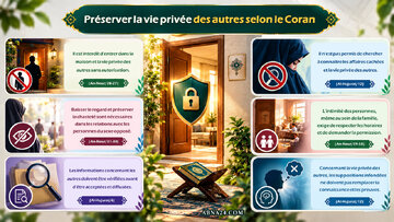 Infographie : Le respect de la vie privée d’autrui selon le Coran