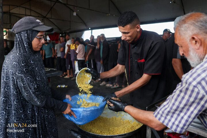 شش ساعت انتظار مادر فلسطینی در غزه برای یک وعده غذا