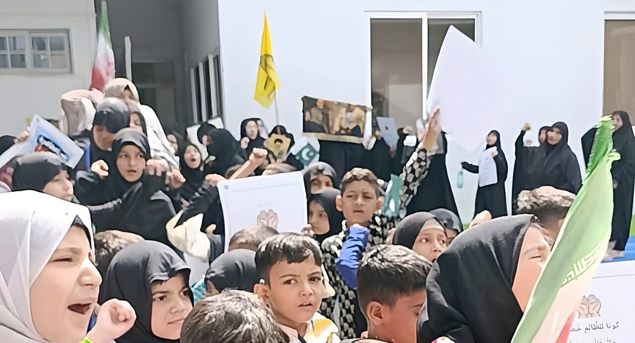 تجمع نمادین دانش‌آموزان کراچی در حمایت از مردم یمن+تصاویر