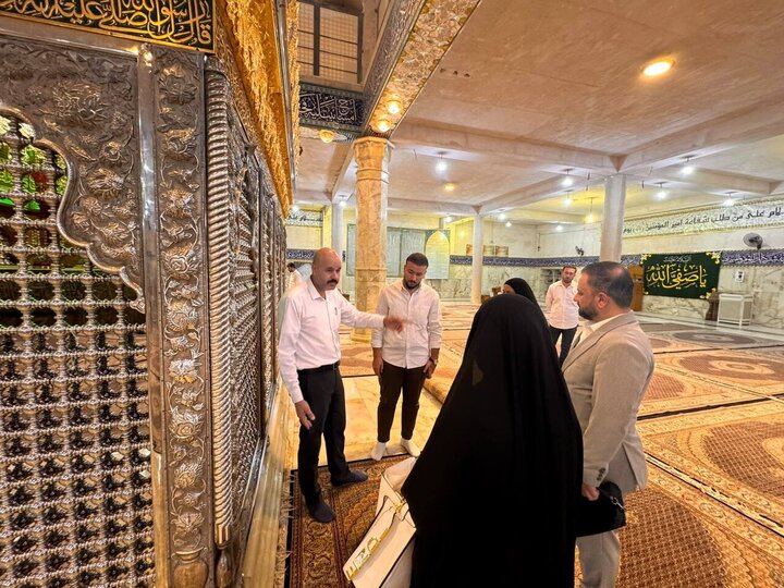 تقرير مصور/ العتبة العباسية تجري صيانة على شباك ومقام "صافي صفا اليماني" في النجف الأشرف