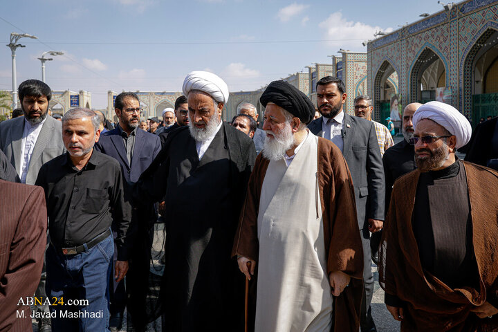 تشییع پیکر امام جمعه سابق بیرجند در حرم مطهر رضوی