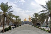 Informe fotográfico | El personal del Santuario de Al-Abbas(P) limpia las estructuras cubiertas del patio de Bayn al-Haramayn
