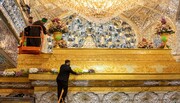 Galeri Foto: Sambut Wiladah Sayidah Zainab sa Makam Imam Husain as Dihiasi Bunga-bunga
