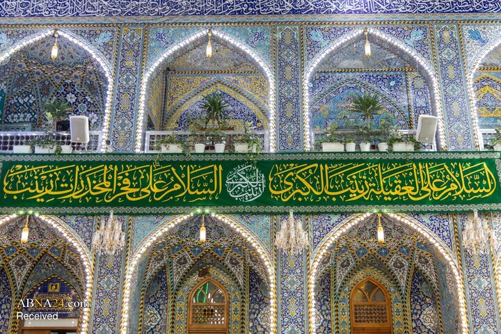 گل آرایی حرم مطهر امام حسین(ع) به مناسبت ولادت با سعادت حضرت زینب(س)