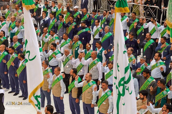 گل‌آرایی حرم مطهر امام علی(ع) در آستانه میلاد حضرت زینب(س)