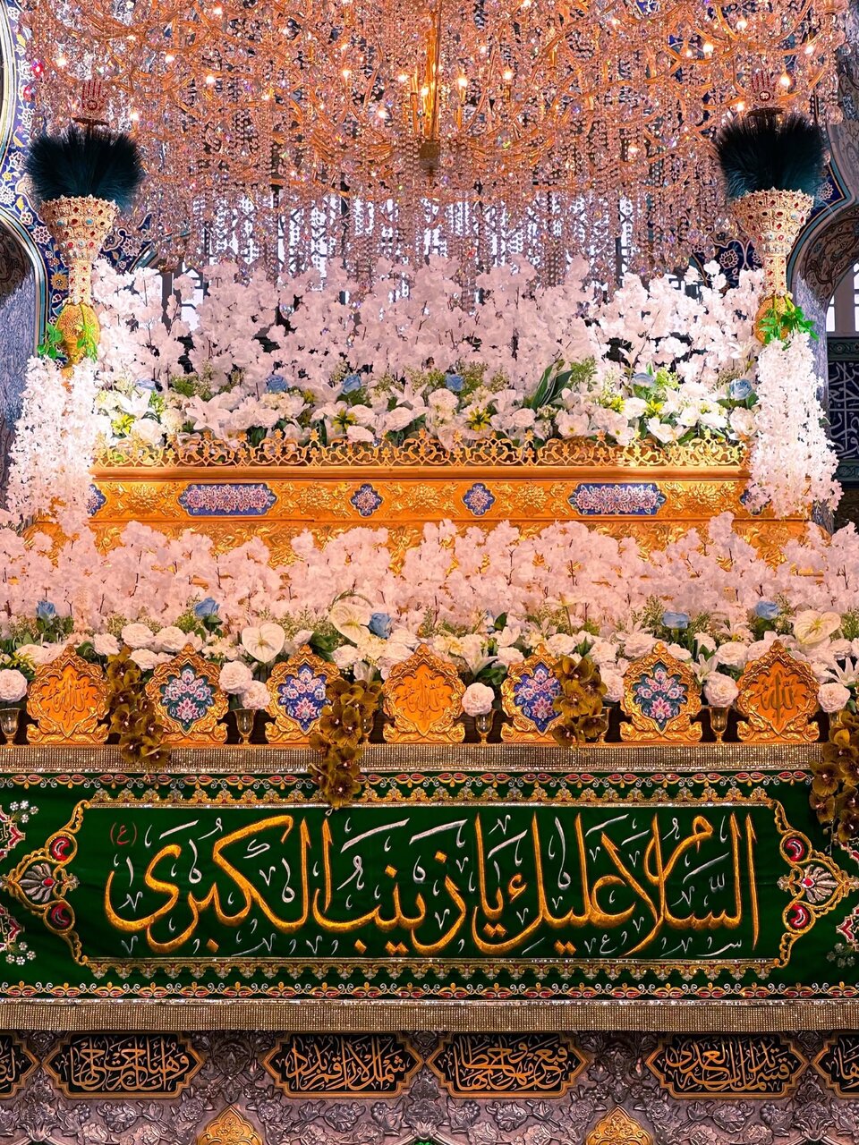 Photos: Shrine of Lady Zaynab adorned with flowers ahead of her auspicious birth anniversary