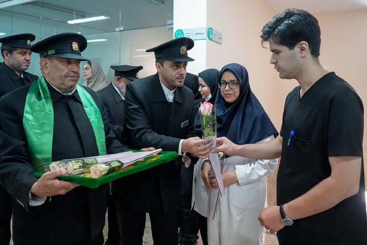 Photos: Presence of servants of Razavi Holy Shrine at Imam Reza Hospital