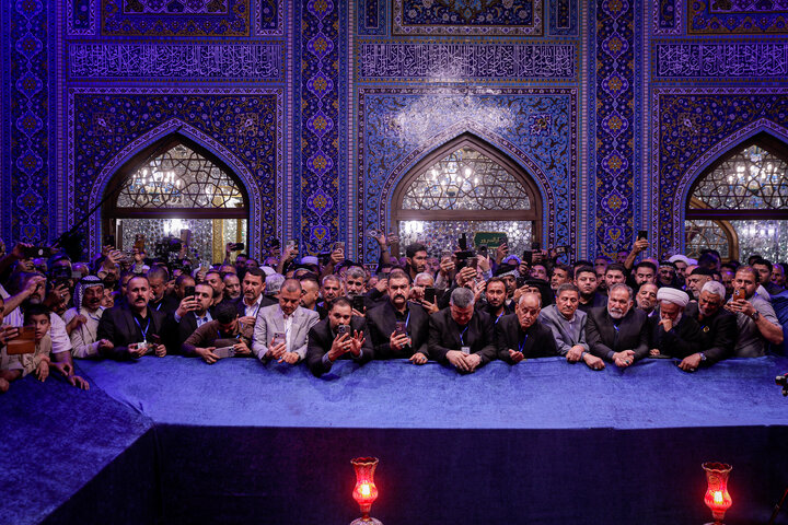 Photos: Iraqi Mawkib owners visit Imam Reza Holy Shrine