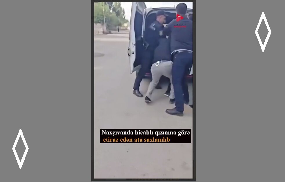 Видео \ Һиҹаблы гызынын Шәрур рајонунун Гараһәсәнли кәнд мәктәбинә бурахылмамасына етираз едән Самур Мәммәдов һәбс еилди