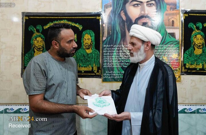 دیدار هیئتی از آستان مقدس علوی با مجروحان و خانواده‌های شهدای تجاوز آمریکایی صهیونیستی به عراق
