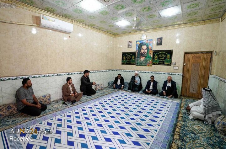 دیدار هیئتی از آستان مقدس علوی با مجروحان و خانواده‌های شهدای تجاوز آمریکایی صهیونیستی به عراق