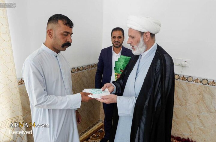 دیدار هیئتی از آستان مقدس علوی با مجروحان و خانواده‌های شهدای تجاوز آمریکایی صهیونیستی به عراق