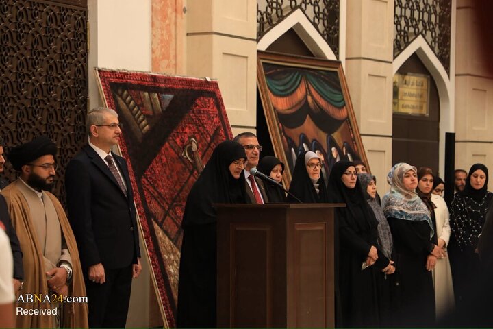 تجمع همبستگی دانشگاه الزهرا(س) کربلا در حمایت از دانشجویان محجبه آذربایجان