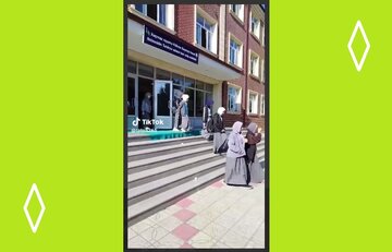 Видео \ Хачмаз рајон Көһнә Хачмаз Кәндинин орта мәктәбиндә Һиҹаблы шаҝирдләри мәктәбдә тәһсил алмаға гојмурлар