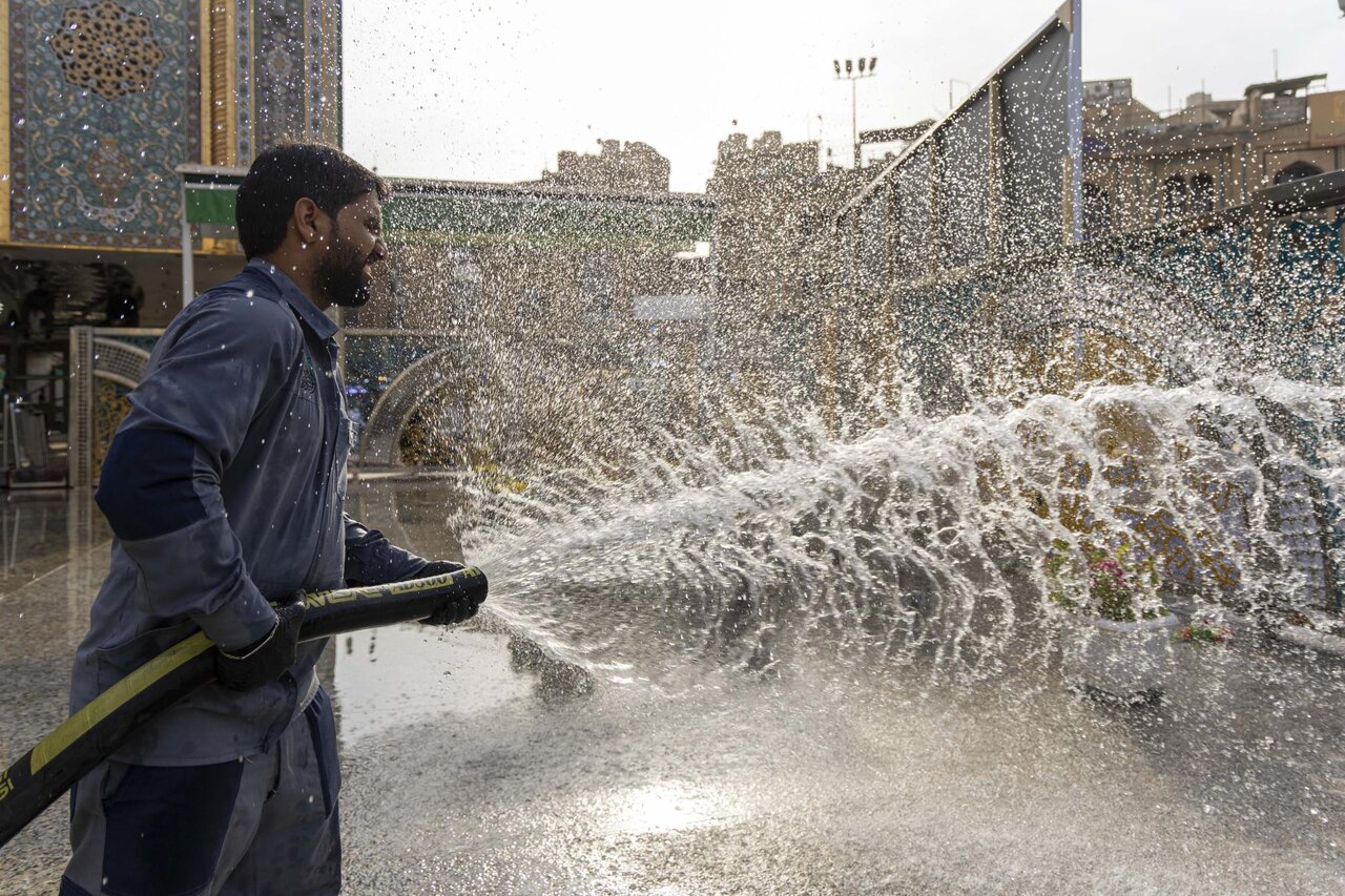 Al-Abbas Holy Shrine launches cleaning campaign at Bab al-Qibla entrance