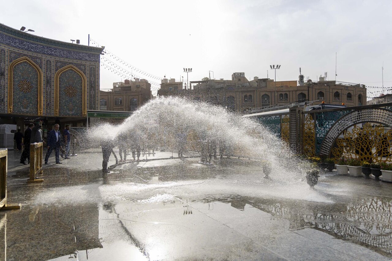 Al-Abbas Holy Shrine launches cleaning campaign at Bab al-Qibla entrance