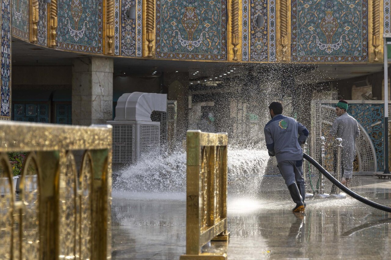 Al-Abbas Holy Shrine launches cleaning campaign at Bab al-Qibla entrance