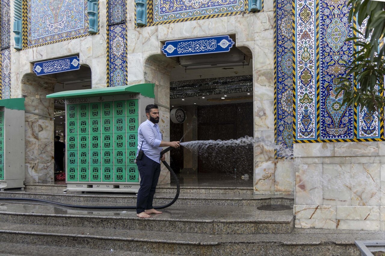 Al-Abbas Holy Shrine launches cleaning campaign at Bab al-Qibla entrance