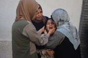 Palestinians mourn couple martyred in Israeli airstrike on Gaza City