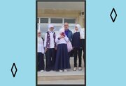 Видео \ Бакы шәһәри 322 нөмрәли орта мәктәбин Һиҹаблы шаҝирди Мәдинә Һәсәнлинин ҝөзјашлары ахыдараг етдији мүраҹиәти