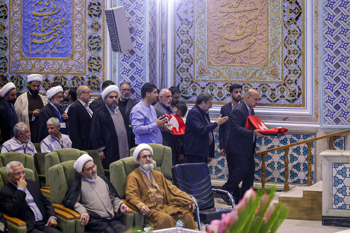 Photos: Ceremony honoring Hussaini Mawkibs at Razavi Holy Shrine