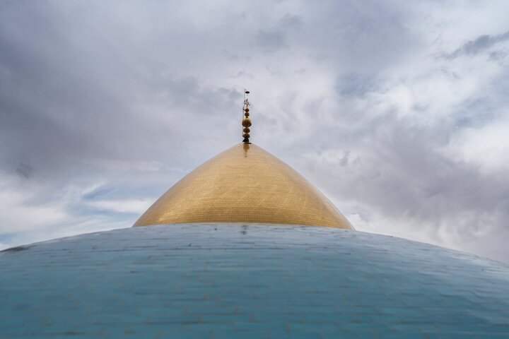 Rainfall brings a refreshing atmosphere to the Al-Askariyayn courtyard