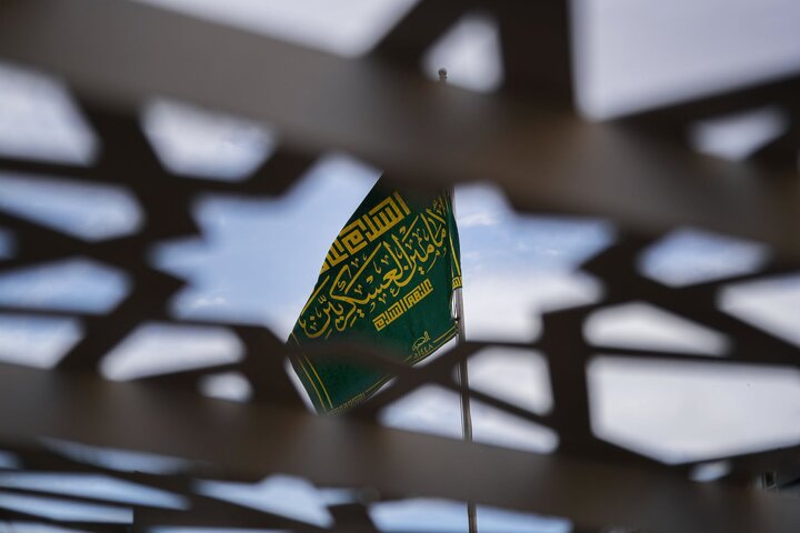 Rainfall brings a refreshing atmosphere to the Al-Askariyayn courtyard
