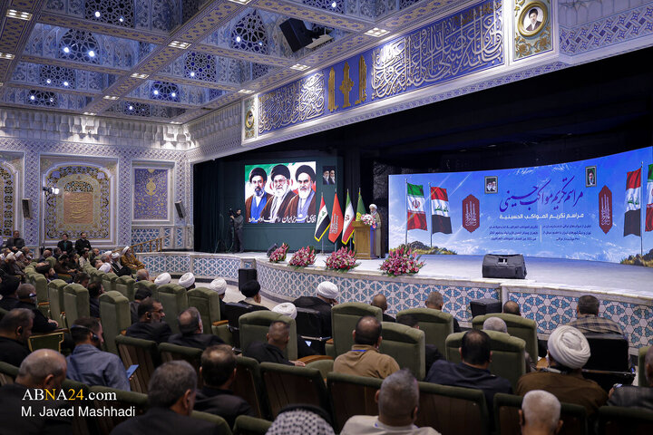 مراسم تکریم مواکب حسینی در حرم مطهر رضوی