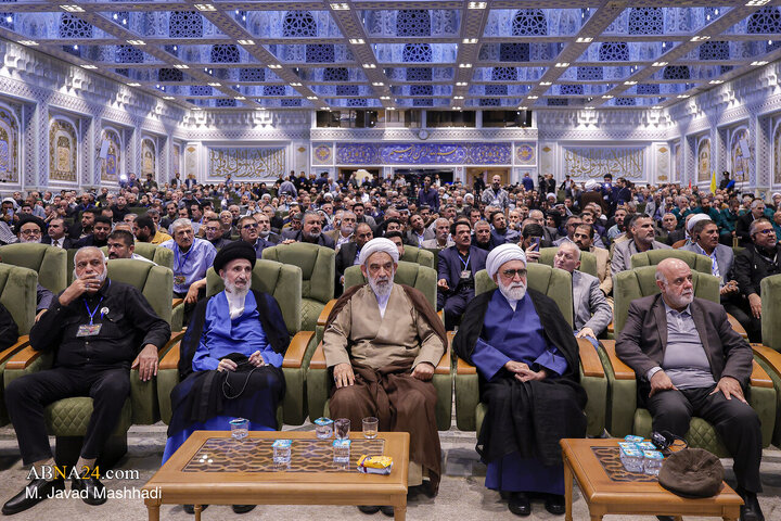 مراسم تکریم مواکب حسینی در حرم مطهر رضوی