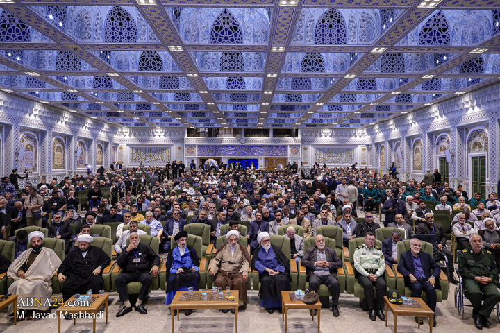 مراسم تکریم مواکب حسینی در حرم مطهر رضوی