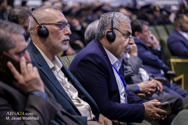 مراسم تکریم مواکب حسینی در حرم مطهر رضوی